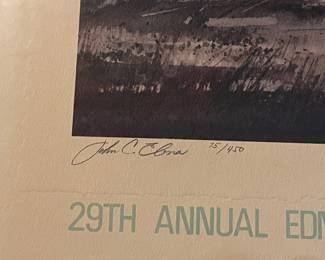 Framed & Matted 29th Annual 1986 Edmonds Arts Festival Print Featuring "Brackett's Landing" by John Ebner