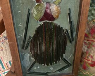 Stained Glass Beatle Design Panel