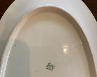 G.D.A. Limoges Porcelain Purple Floral Platter