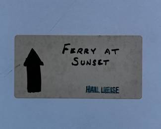 Matted Photography Print "Ferry at Sunset" by Hal Leise