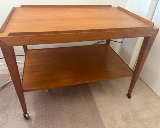 Danish Teak Two Tier Tea Trolley