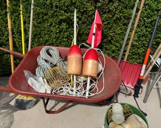 Crab Pot Buoy, Wheel Barrow