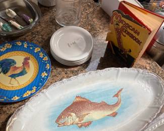 Hand Painted Fish Platter
