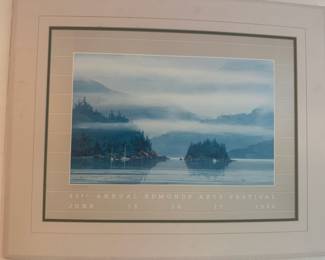 Matted 33rd Annual 1990 Edmonds Arts Festival Print Featuring "Islands" by Anne Rutter
