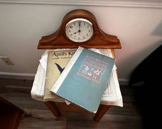 1940s Fireside Book of Folk Songs, LaCrosse Oak Mantle Clock