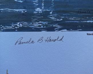 42nd Annual 1999 Edmonds Arts Festival Print Featuring "Edmonds Marina Boats" by Pamela Harold
