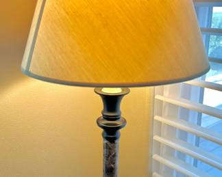Black Marble Column Table Lamp