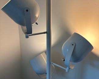 White Three Head Adjustable Floor Lamp