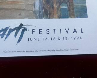 37th Annual 1994  Edmonds Arts Festival Print Featuring "Haines Wharf" by Susan Waite