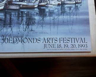 36th Annual 1993 Edmonds Art Festival Print Featuring “Boats” by Dianne VanDlac