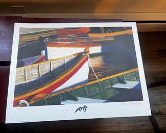 45th Annual 2002 Edmonds Arts Festival Print Featuring "Wooden Boats" by Luke Tornatkzy