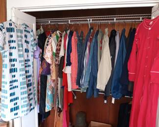 Closet full of clothes