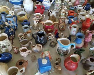 Tons of Miniature and Souvenir Pitchers/Creamers
