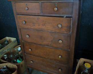 2 over 4 Antique Chest of Drawers