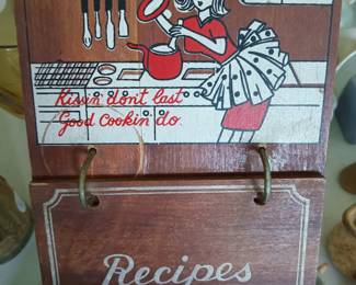 Vintage Wood Recipe Holder