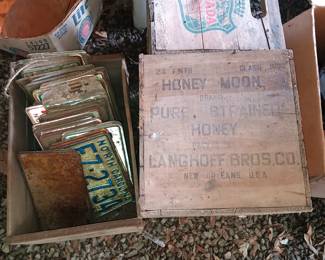 License Plates, Canada Dry Box, Honey Box