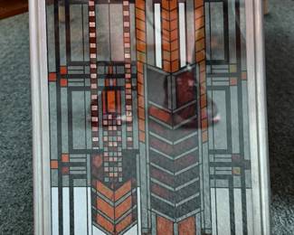 Frank Lloyd Wright stained glass window art.