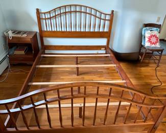 Ethan Allen - Solid Cherry Queen Bed frame