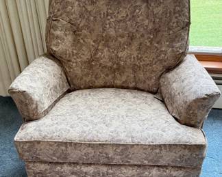 Set of two Flexsteel swivel glider chairs. Recently reholstered.