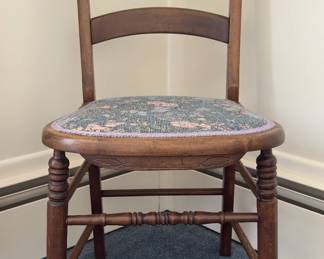 Antique Chair with Needle Point seat