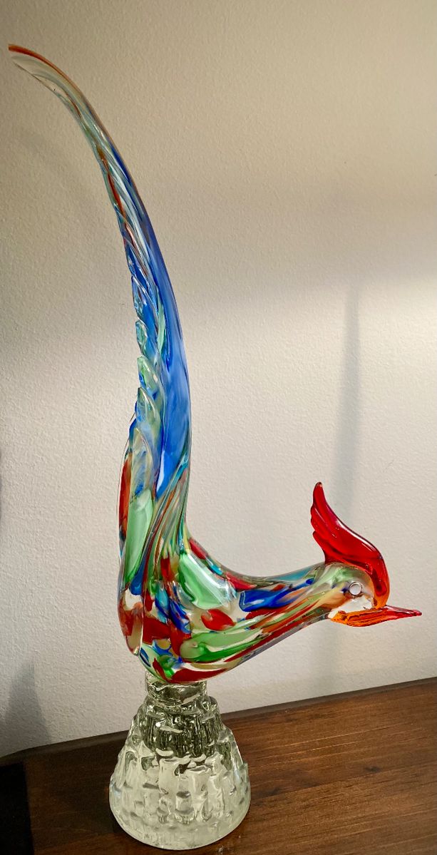 Murano Style Glass Pheasant