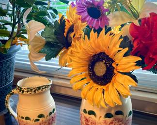 Stoneware Creamer and Vase
