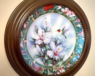 Vintage Lena Liu Hummingbird Plate