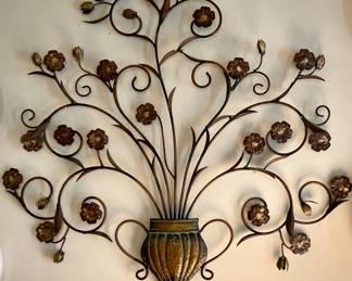 Floral Metal Wall Decor