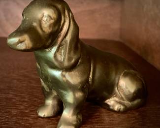 Miniature Brass Dachshund