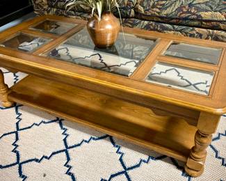 Glass Inlay Coffee Table