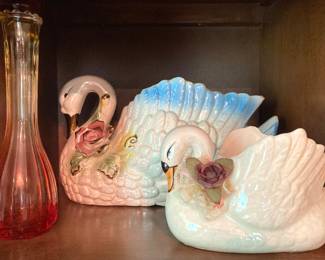 Vintage Swan Planters and Budvase