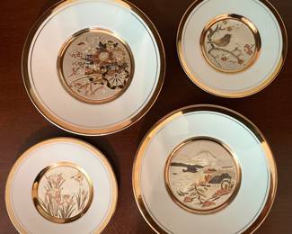 A Set of Decorative Plates featuring "The Art of Chokin