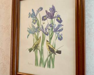 "Iris and Goldfinch" by artist Jill Fogelsong