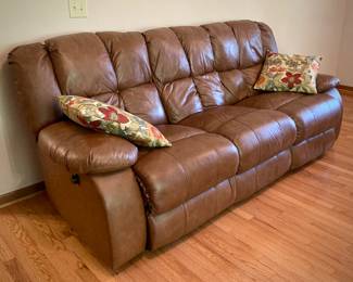 Leather Reclining Sofa