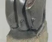 154 We call them Beauty, Charm, Grace. Abstract Sculpture in Serpentine, with natural edges, and SIGNED by the artist, Innocent Chifutu