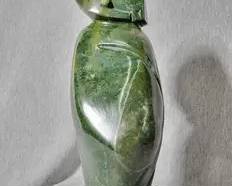 71 Shona abstract Verdite Statue. SIGNED by Artist M.D. Zimbabwe Sculpture from the Shona Villages.