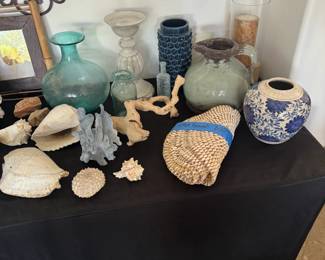 Lots of fun beach inspired decor pieces