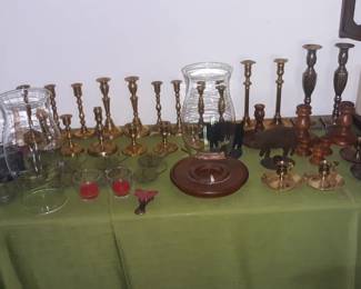 Vintage Brass Candle Stick Holders 