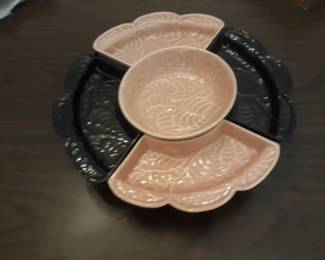 Vintage MCM Lazy Susan Serving Tray