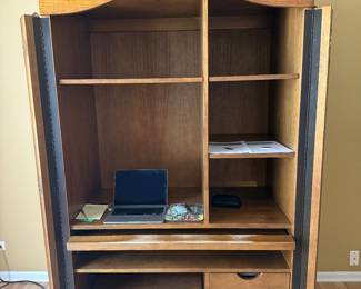 Inside of Computer desk/armoire