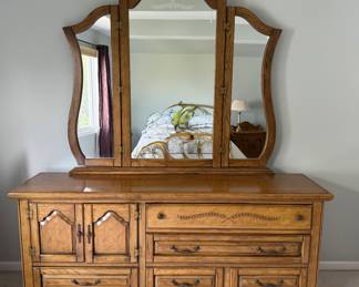 Large, multi drawer dresser with mirror
$200