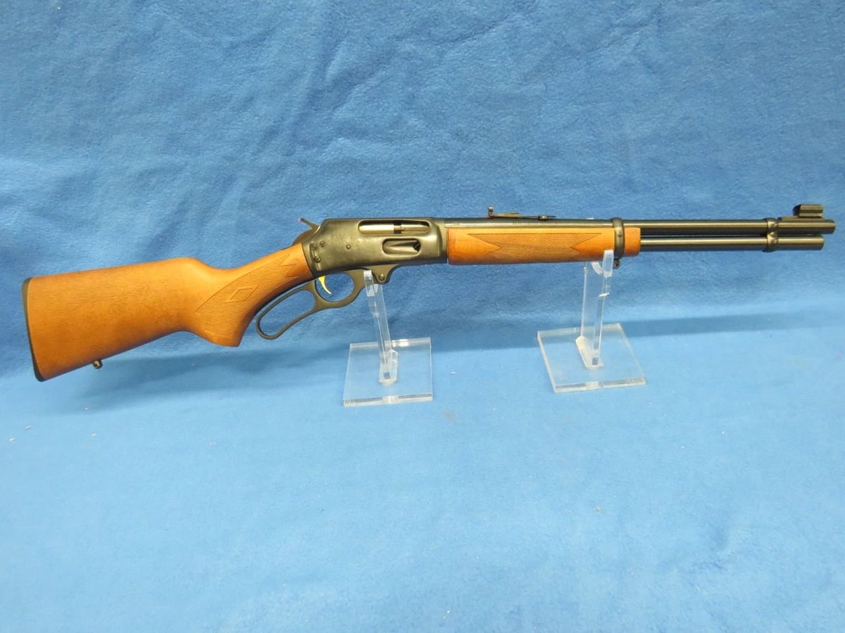 Lot 108. Marlin 30-30 lever action rifle in original box with paperwork. SN MR96352B. Spike Horn youth model 336Y. Won at a charity auction sold back to Cabela's then purchased by the consigner who never shot it. Like new condition.