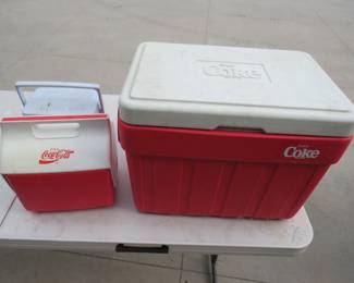 Lot 446. One large and one small cooler and more
