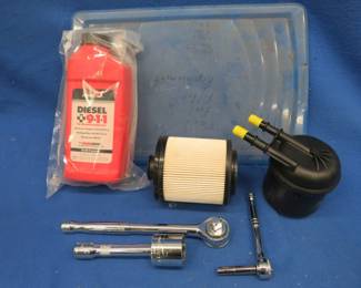 Lot 256. Diesel 9-1-1, 1/2" drive ratchet, air filter, and more