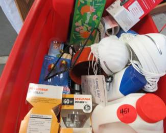 Lot 451. Household supplies