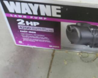 Lot 459. Wayne 2 HP cast iron lawn sprinkling pump