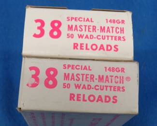 Lot 243. Two boxes of 50 each (100 total) Star Reloading 38 Special wad-cutter reloads