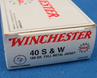 Lot 137. 50 Winchester 40 S&W rounds