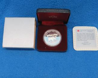 Lot 120. 1985 proof Canadian National Parks silver dollar. 50% silver. 23.33 grams.