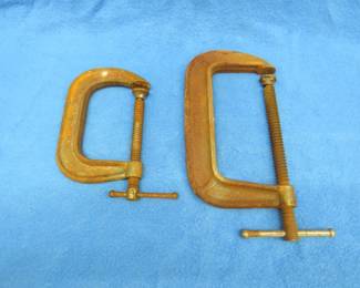 Lot 56. 6" and 4" C-clamps